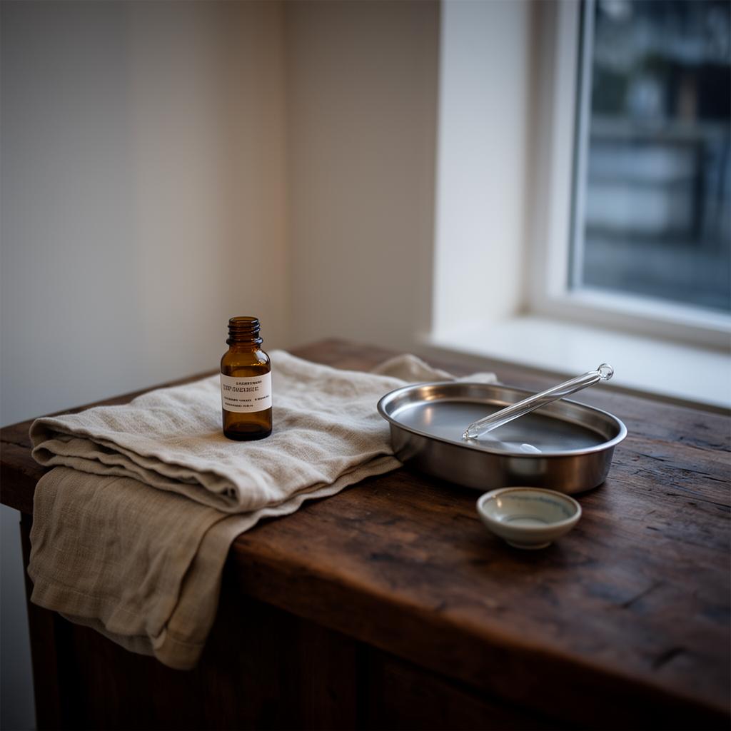 Quiet morning light on a wooden counter